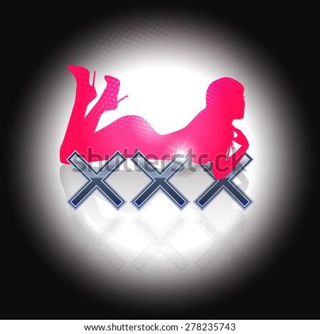 Xxx Sign Silhouette Sexy Woman Stock Vector Royalty Free