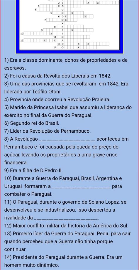 Atividade Segundo Reinado 8 Ano