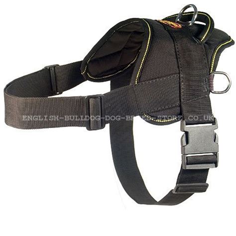 It will give you more control over your dog and will prevent him from jumping on people when you're going for a walk. Nylon Dog Harness for English Bulldog | Best Harness - £30.60