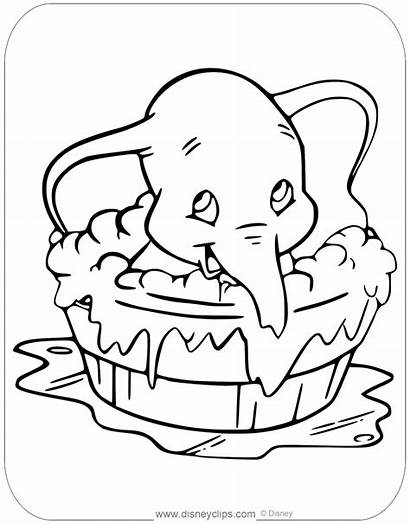 Dumbo Coloring Disney Disneyclips Bath Taking Pdf