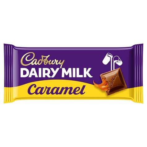Cadbury Dairy Milk Caramel Chocolate Bar 120g Tesco Groceries