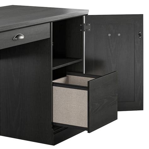 Ameriwood Home Delaney 536 In Black Rustic Computer Desk In The Desks