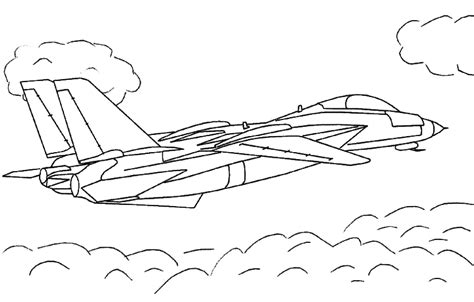 Top Gun F 14 Tomcat Jet Fghter Coloring Page Printable Ecoloringpage