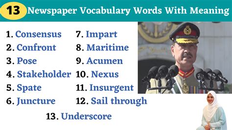 Newspaper Vocabulary Words Ispr Press Release Vocabgram