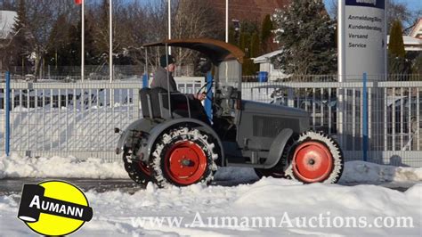 Hanomag Model Rl R Tractor Oldtimer Muller Traktor Auktion Youtube