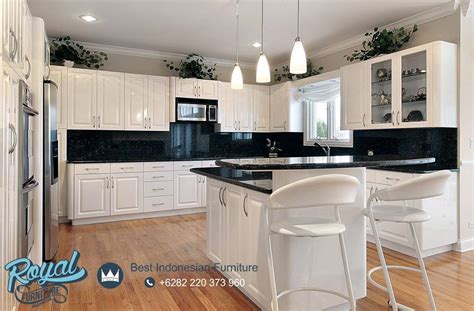 Tempat cuci piring ini bersifat portable dengan kerangka yang bisa dibongkar pasang sehingga. Classic Kitchen Set White Duco Mewah Terbaru | Royal ...