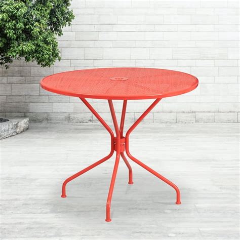 Flash Furniture 3525 Round Indoor Outdoor Steel Patio Table Multiple