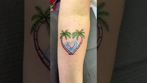 Update More Than Palm Tree Wave Tattoo Latest In Eteachers