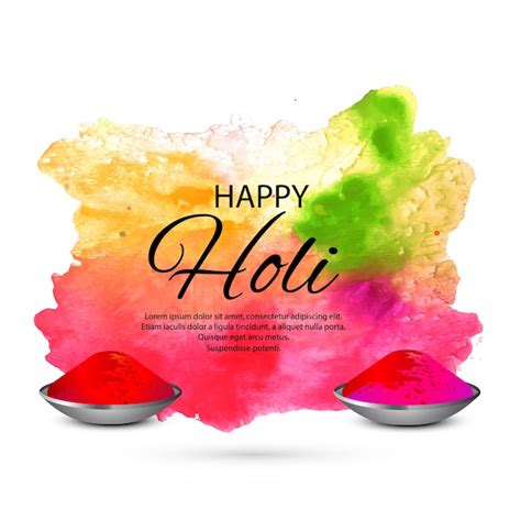 Free Vector Illustration Of Colorful Happy Holi Background For