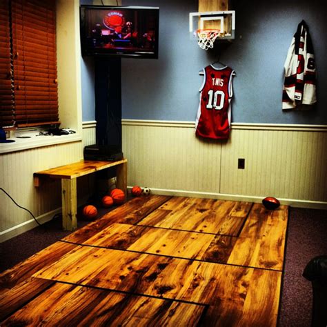 Basketball Room With Wooden Floor Homemydesign