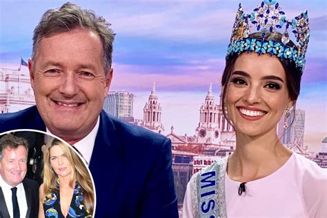 piers morgan s wife celia walden gets her revenge after he flirts with miss world with sexy