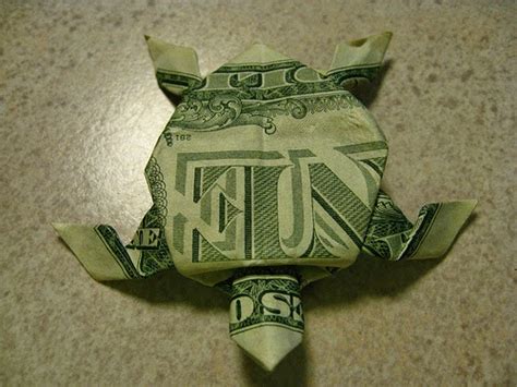 Money Origami Turtle Art And Craft Projects Easy