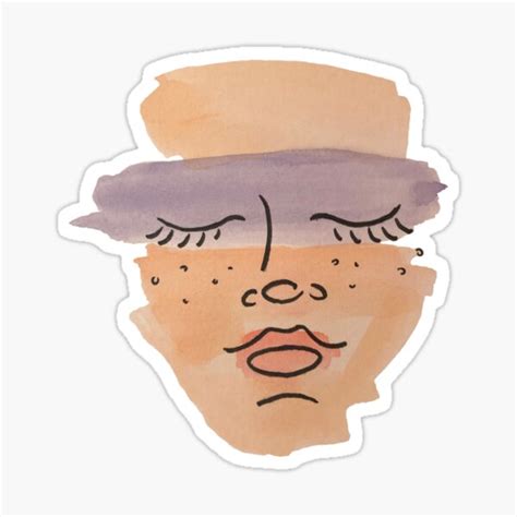 Freckled Face Sticker For Sale By Emilyalex Redbubble