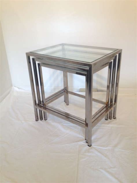 Shop for nesting tables online at target. Milo Baughman style Polished Chrome Glass top Nesting Tables For Sale at 1stdibs