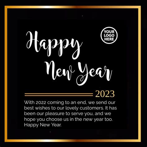 Happy New Year Business New Year Wishes Template Postermywall