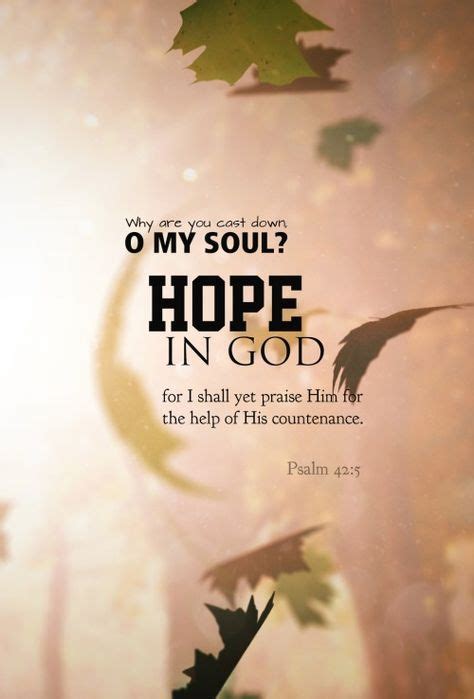 Psalm 425 Hope In God Oh My Soul For I Shall Praise Him For The Help