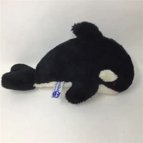 Vintage 1986 Seaworld Shamu Killer Whale Orca 10” Stuffed Animal Plush