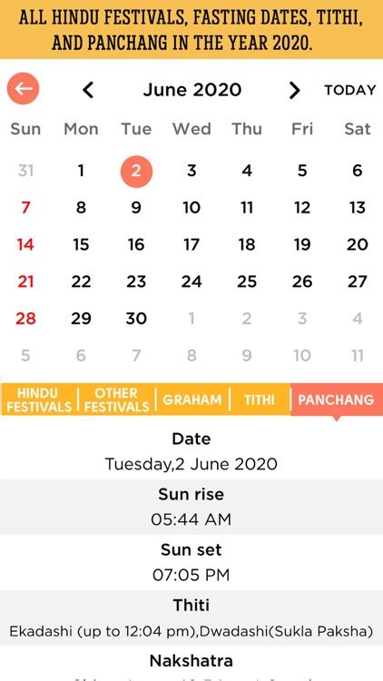 Hindu Calendar And Panchang 2020 By Agam Shah