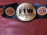 TAZ FTW World Heavyweight Wrestling Champion Leather Belt Plates Adults ...