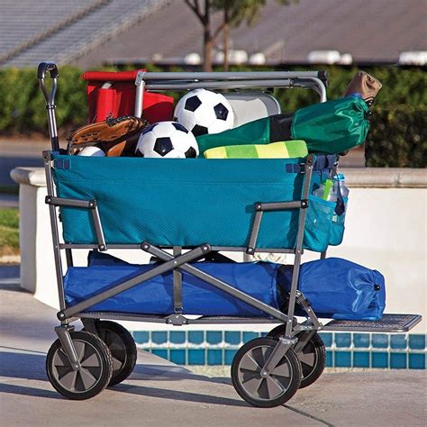 Enyopro Folding Wagon Cart Beach Carts With Big Wheels Heavy Duty