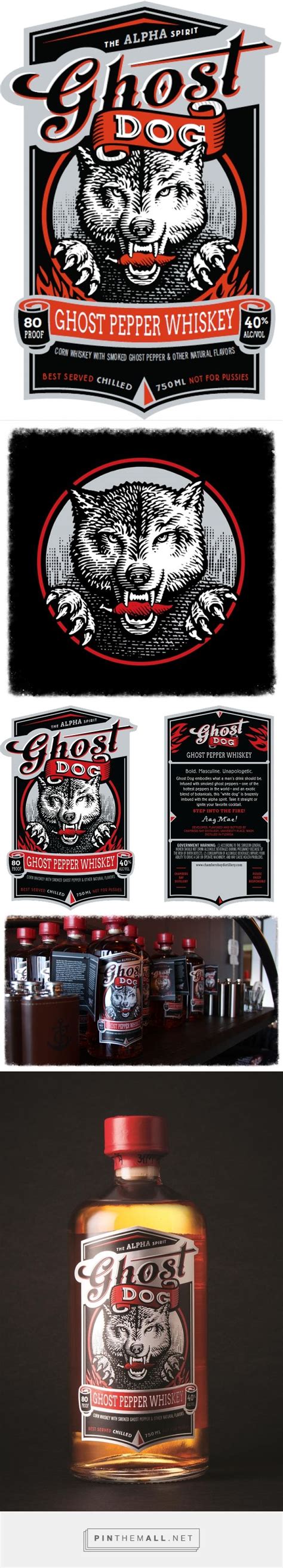 Cambus, pittyvaich, and the distillery that has provided the. Ghost Dog Whiskey Label and packaging Illustrated by ...