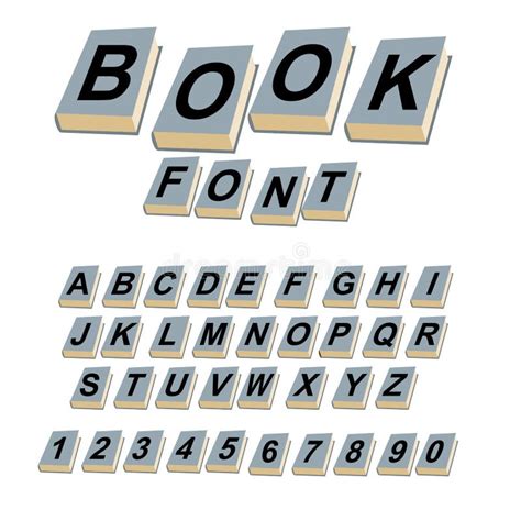 Font Book Alphabet On Covers Of Books Abcs Of Log On Vintage Stock