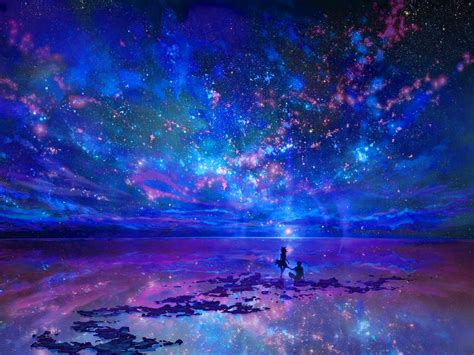 Galaxy Anime Background 1600x1200 Wallpaper
