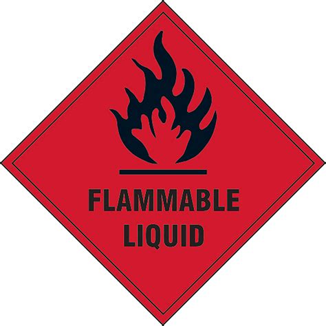 Dangerous Goods Labels Placards Flammable Liquid Black Red My Xxx Hot
