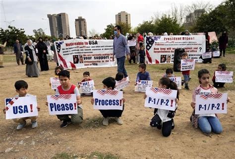 Afghan Refugees In Pakistan Protest Delay In Us Resettlement Infonews