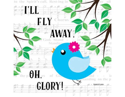 Ill Fly Away Hymn Art Greeting Card Digital Download Etsy