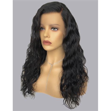 13x4 Natural Wave Lace Front Human Hair Wig With Pre Pluked Brazilian
