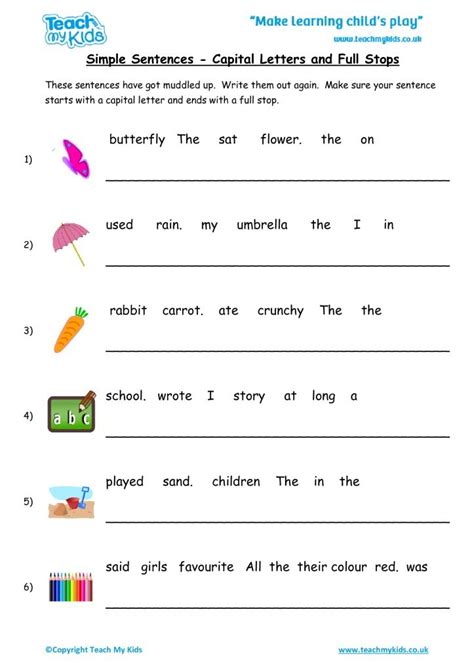 Related Image Capital Letters Worksheet Simple Sentences Simple