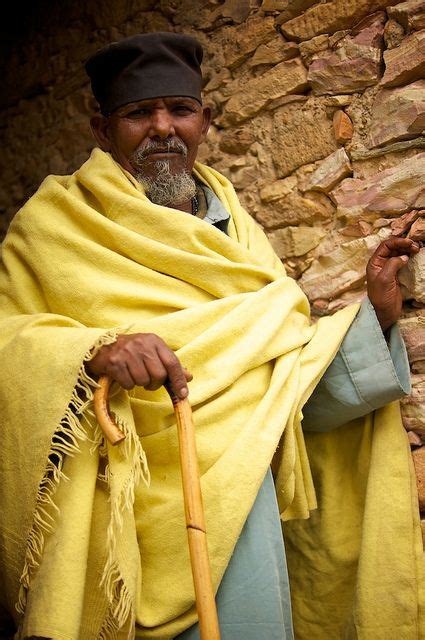 Old Ethiopian Monk In Debre Damo Monastry Axum Tigray Ethiopia