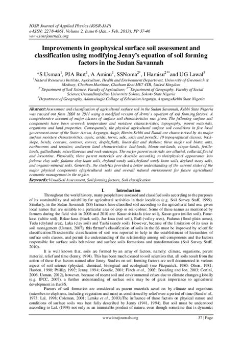 Scientists attribute soil formation to the following factors: Factors Of Soil Formation Pdf : An Introduction To Soils ...