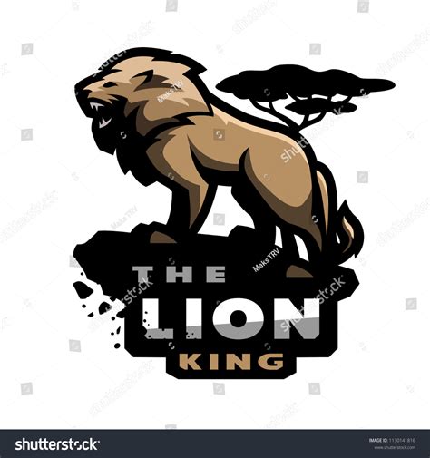 Lion King Beasts Logo Emblem Stock Vector Royalty Free 1130141816