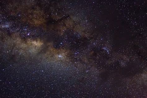 Estrelas E Galáxia Espaço Céu Noite Universo Preto Fundo Estrelado De