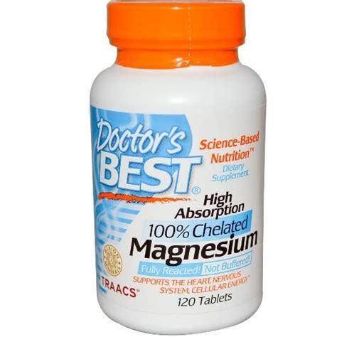 Doctors Best Magnésium Absorption élevée100 Chélaté120 Comprimés
