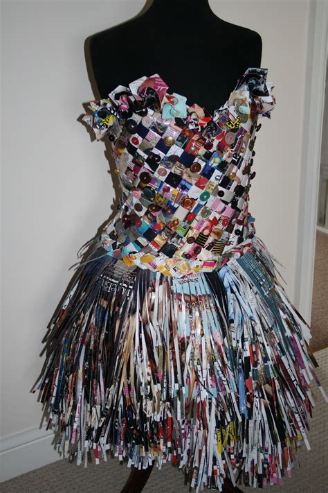 Magazine Dress Recycled Dress Paper Dress Eco Dresses