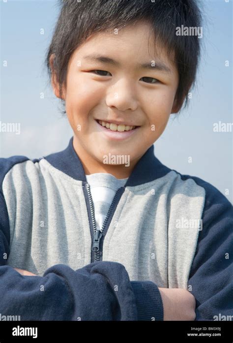 Portrait Of Smiling Boy Stock Photo Alamy