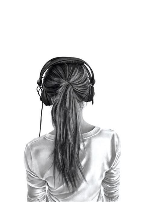 Music Girl And Drawing Image Music Drawings Girl With