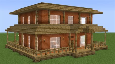 With pillars as the main structure, it looks sturdy. Minecraft - Wooden House Tutorial 2 - YouTube