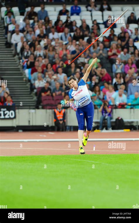 London Uk 15th July 2017 Hollie Arnold Gbr Throwing A Javelin