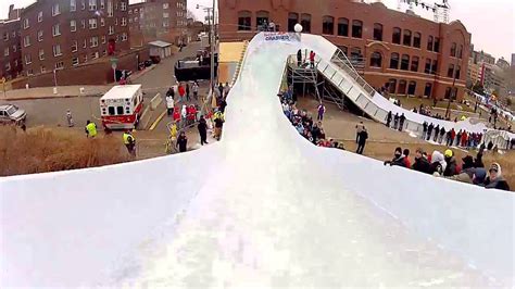 Video Crashed Ice Course From A Helmet Cam Youtube