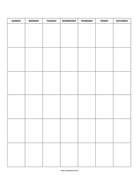 Free Printable Blank Calendar Templates 11 Pages Calendarkart