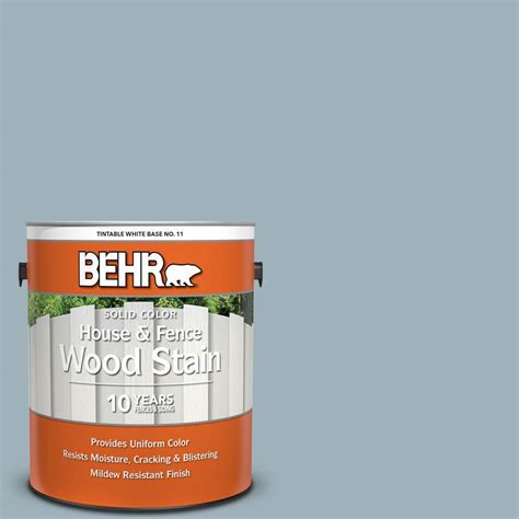 Behr 1 Gal 540e 3 Blue Fox Solid Color House And Fence Exterior Wood