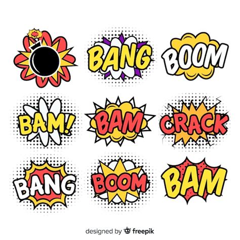 Free Vector Collection Of Comic Speech Bubbles