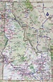 Large detailed roads and highways map of Idaho state with all cities ...