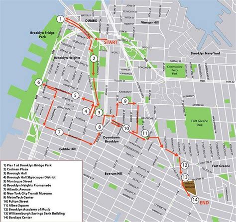 Plan Et Carte Des Balades De Brooklyn Excursion Pied Et Promenade