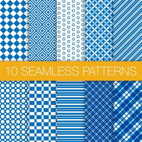 Seamless Patterns Set Eps Vector Uidownload