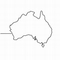 One continuous line illustration drawing of Australia. Abstract outline ...